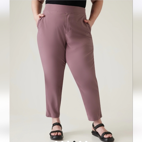 Athleta Pants - Athleta Brooklyn Ankle Pant Mid Rise Mauve Size 18